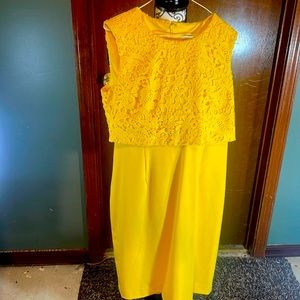 Women’s yellow sheath dress